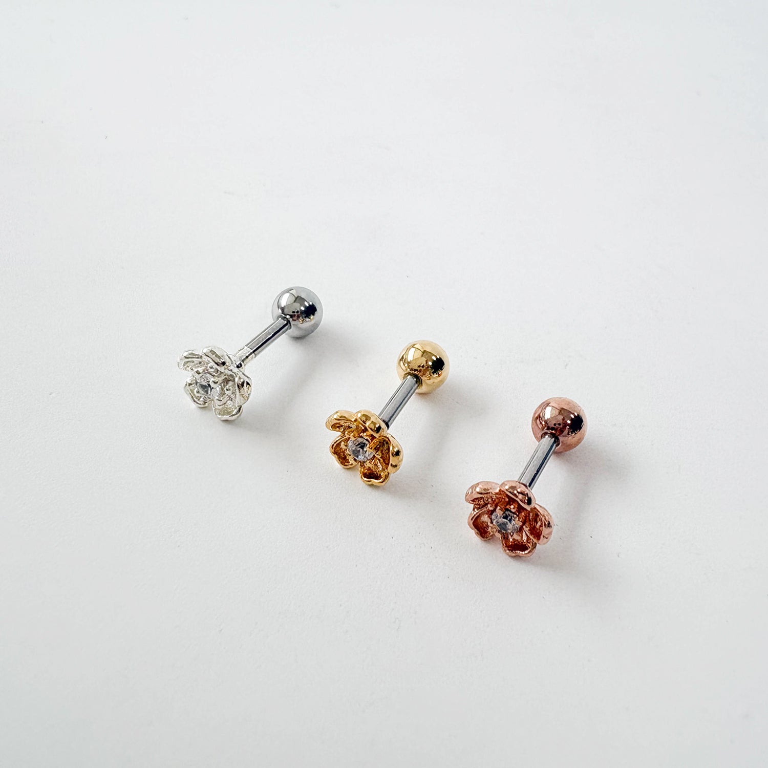 theminis ペンタ クロス 真鍮 ピアス 軟骨ピアス mn 202