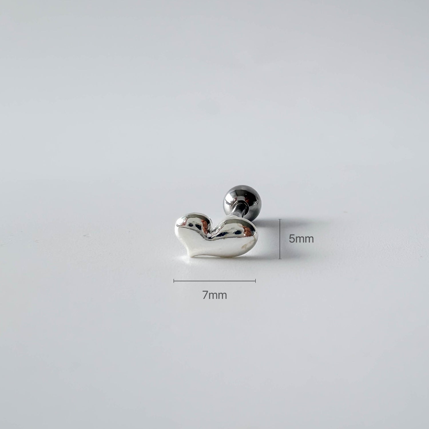theminis真鍮ボリュームハートミニ軟骨ピアスMK 1003-2