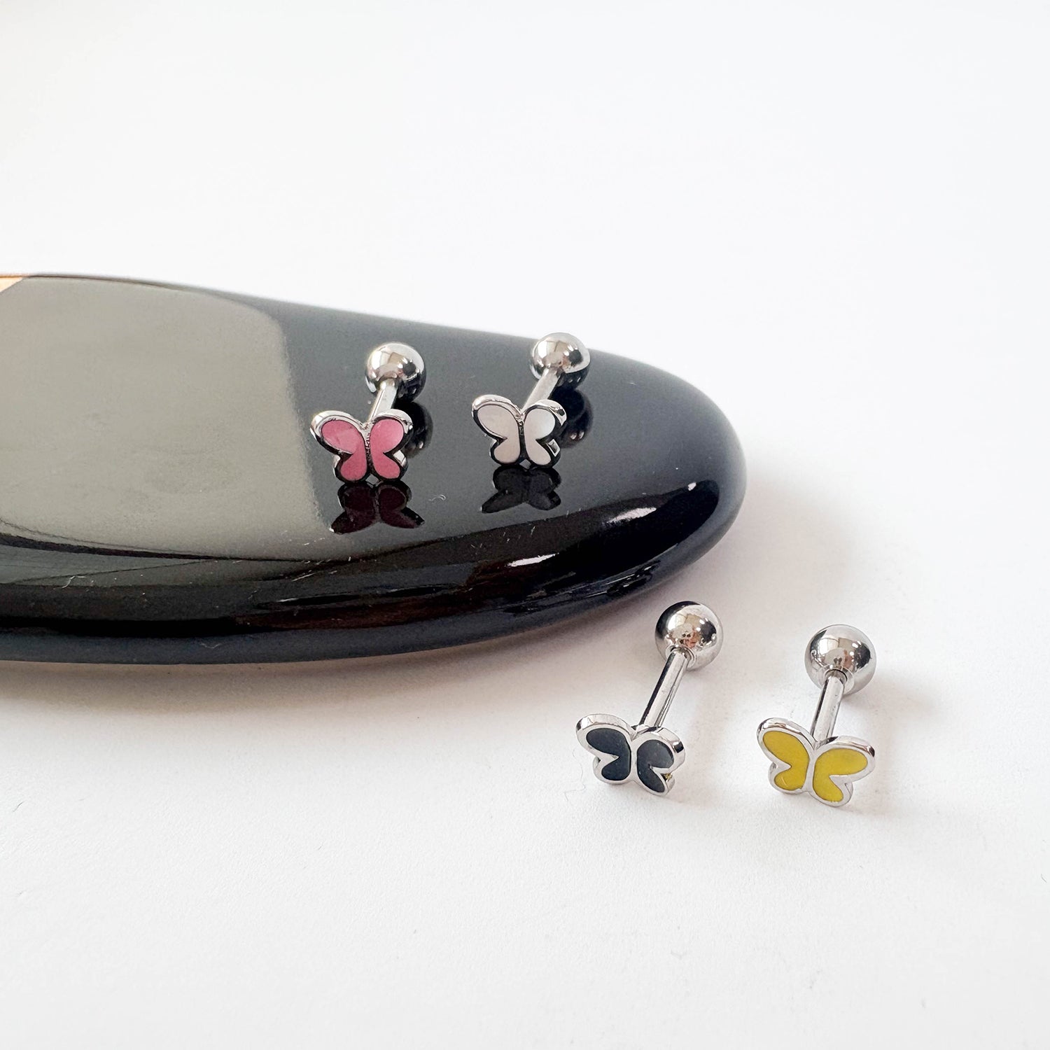 theminis フラワー リング サージカルステンレス ピアス ワンタッチピアス b3 034