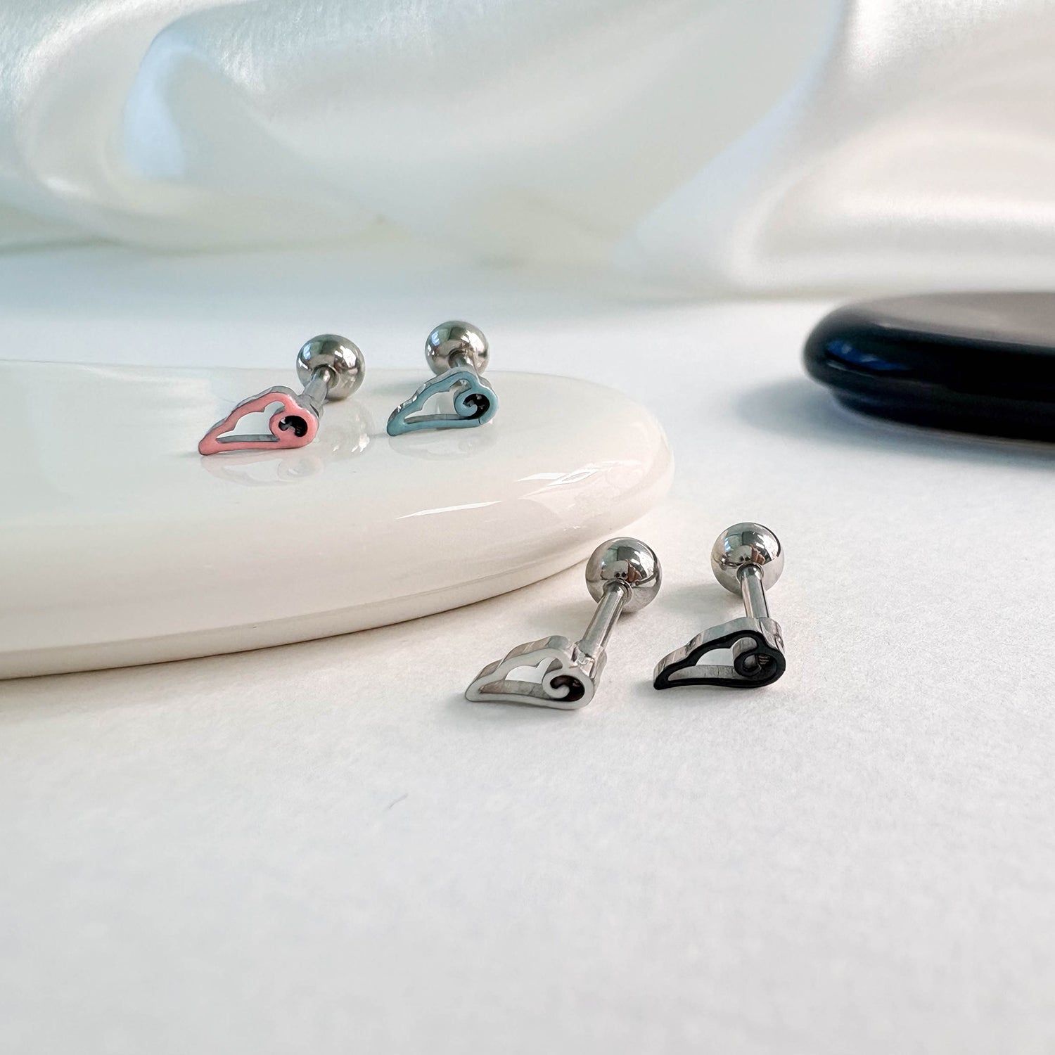 theminis エンジェル ハート サージカルステンレス ピアス つけっぱなしピアス b3 119