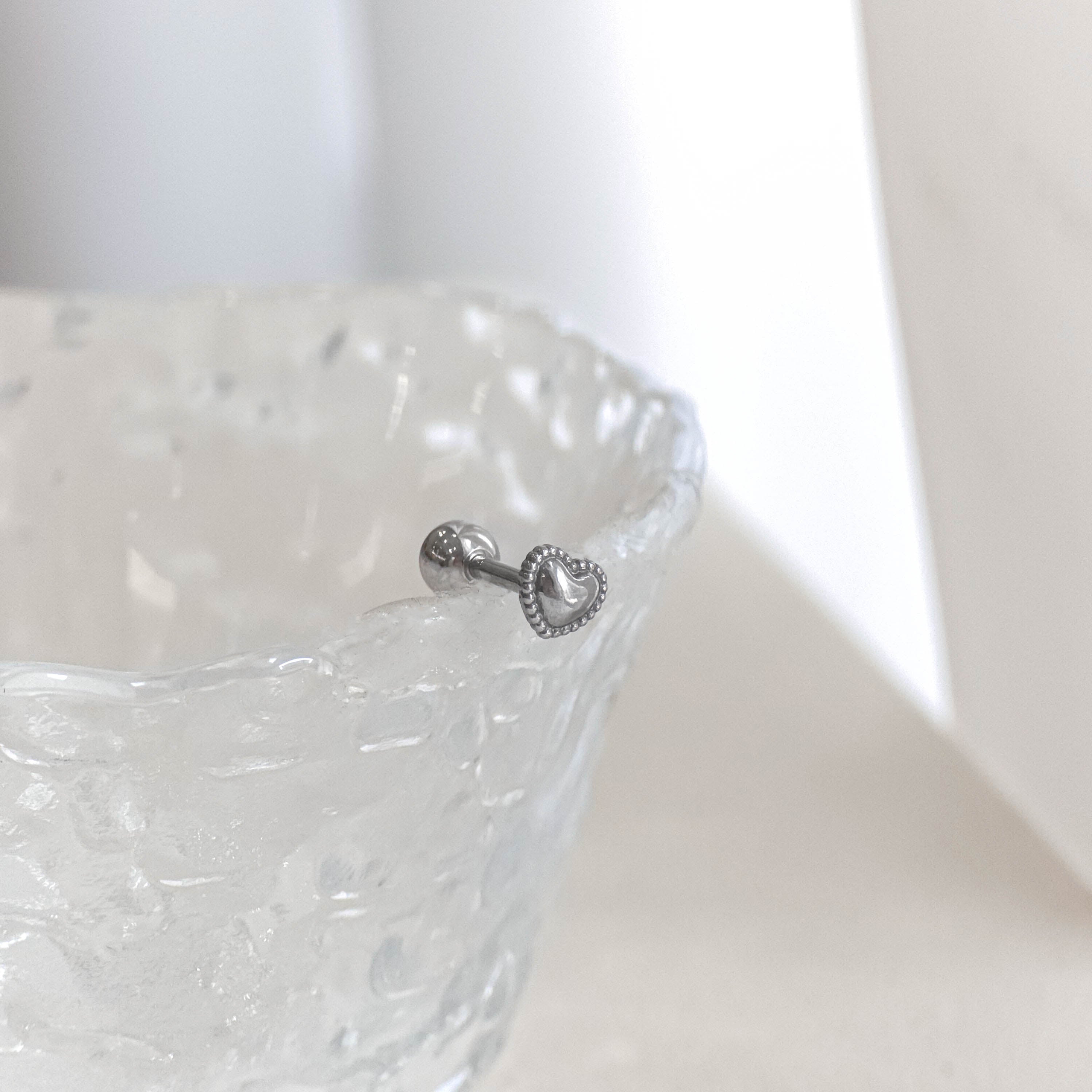 theminis ミニハート サージカルステンレス ピアス ボディピアス b3 063