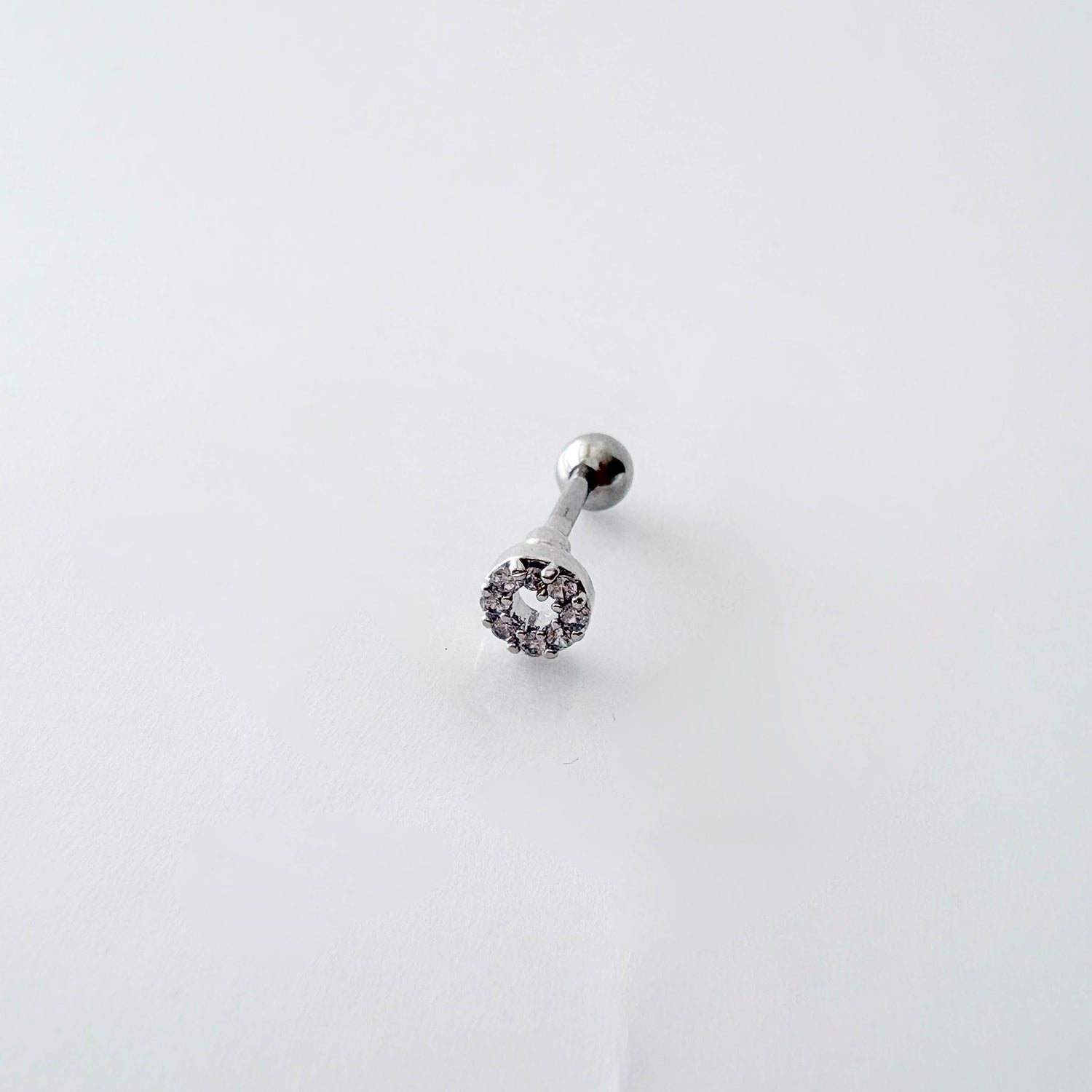 theminis Brass Cubic Circle Mini Cartilage Body Piercing MN 033