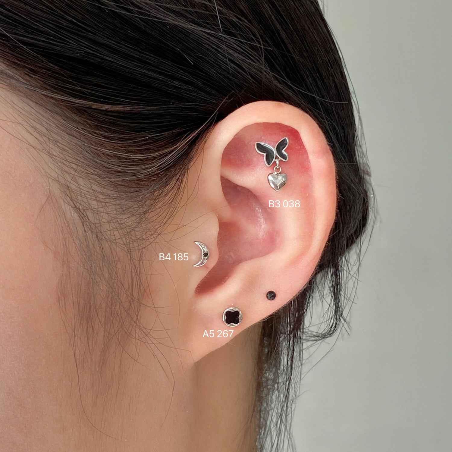 theminis 蝶 ドロップ ピアス デイリーピアス b3 038