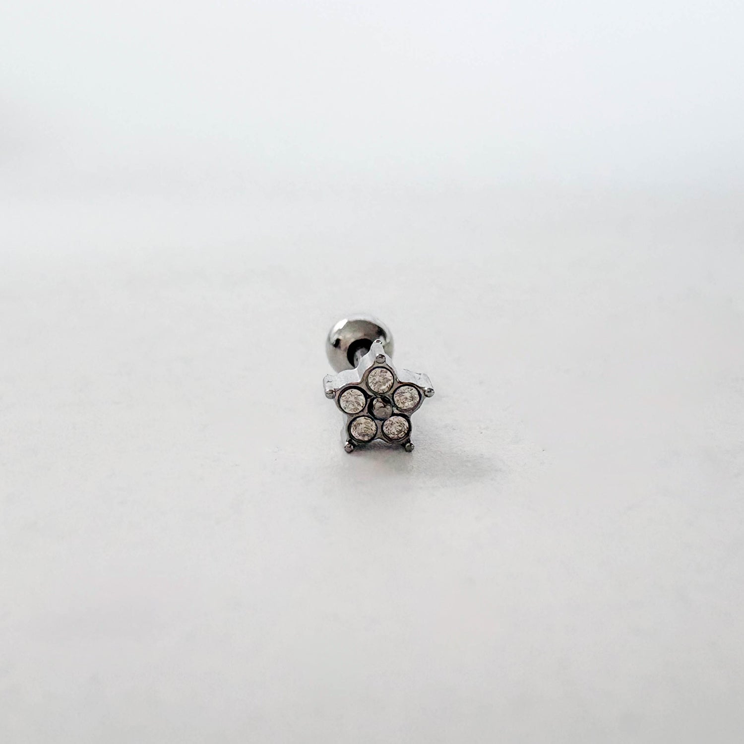 theminis真鍮キュービックジルコニアイヤリング軟骨イヤリング基本バーベルストーンイヤリング