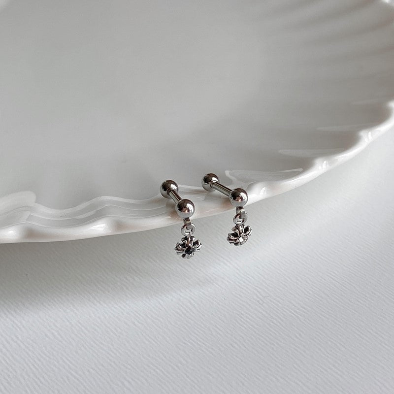theminis ドロップ クロス 真鍮 ピアス 軟骨ピアス a2 240