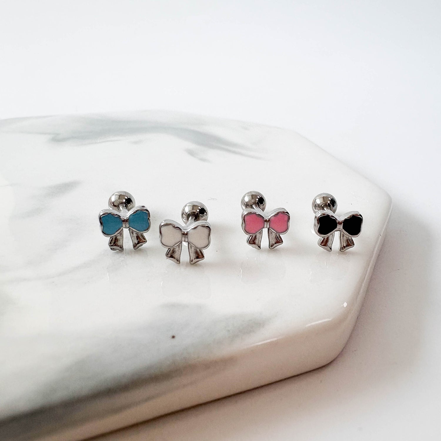 theminis ミニ リボン 小さめピアス b3 093
