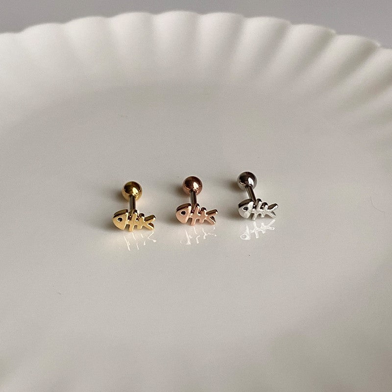 theminis フィッシュ 真鍮 ピアス 軟骨ピアス mn 151 