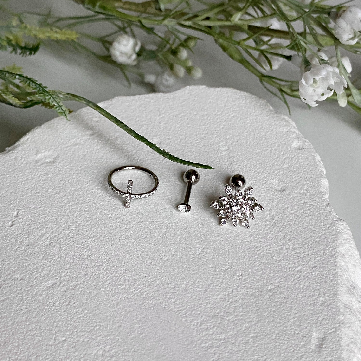 theminis  029 ピアス 3個セット 金属アレルギー対応