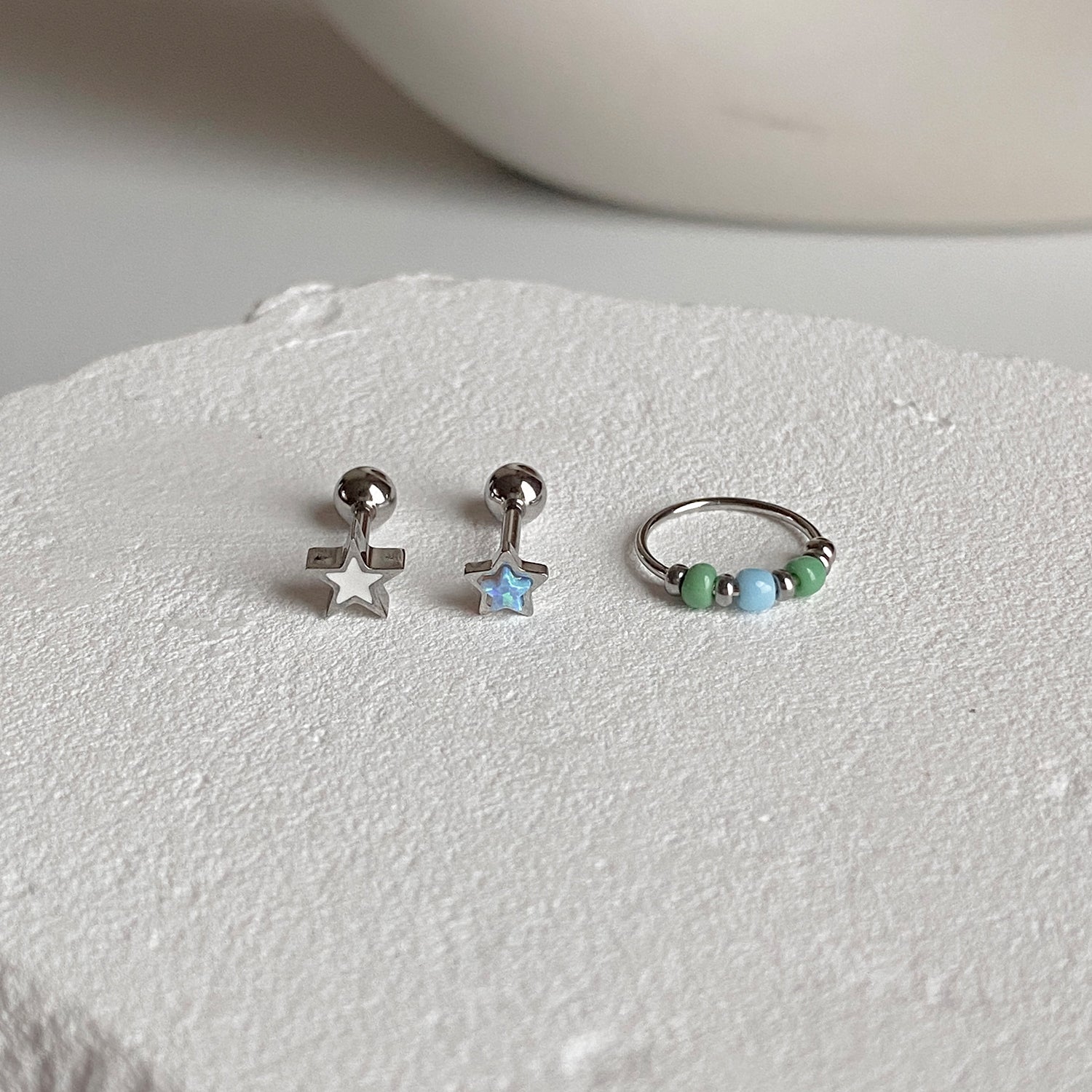 theminis  066 ピアス 3個セット 金属アレルギー対応