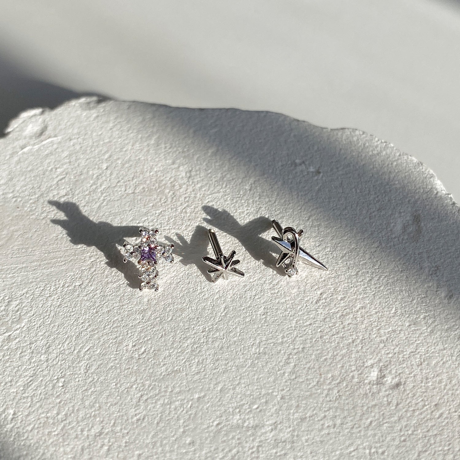 theminis 073 ピアス 3個セット クロスピアス