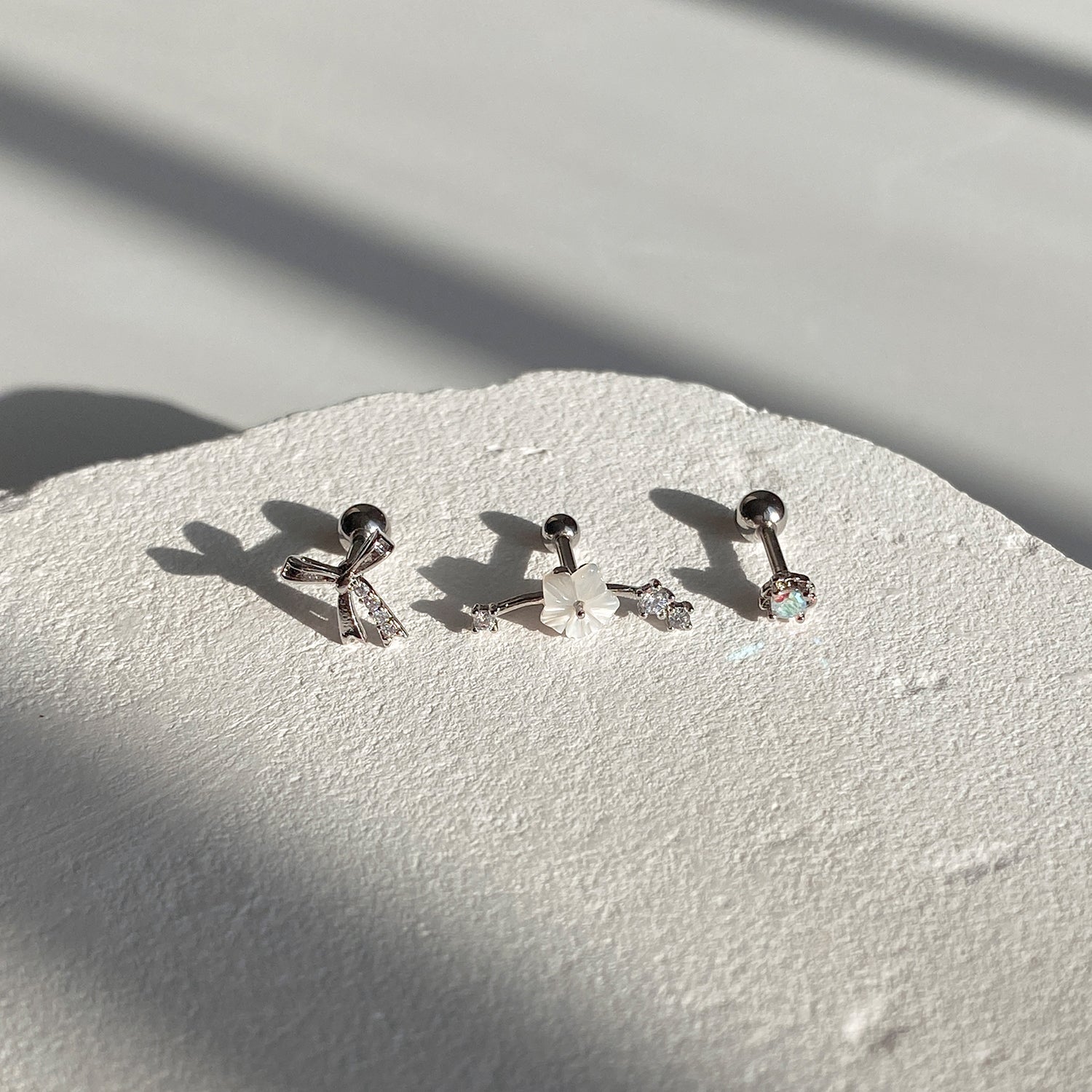 theminis 074 ピアス 3個セット キュービックピアス