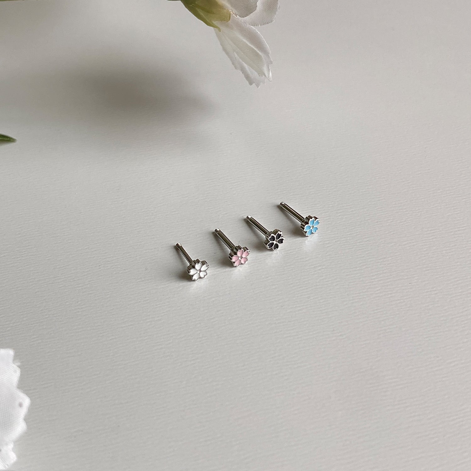 theminis 桜 花 フラワー ミニ ピアス b3 101