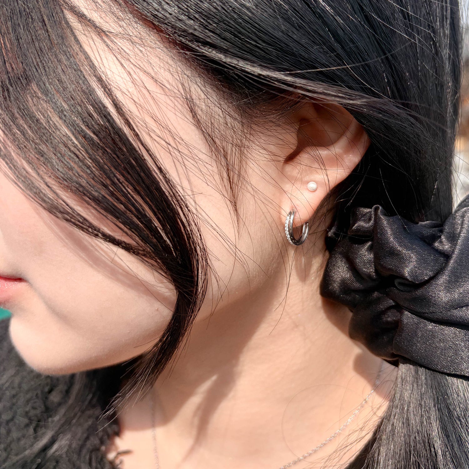 Spring-03 キュービックホワイトデイリーピアス6個セット