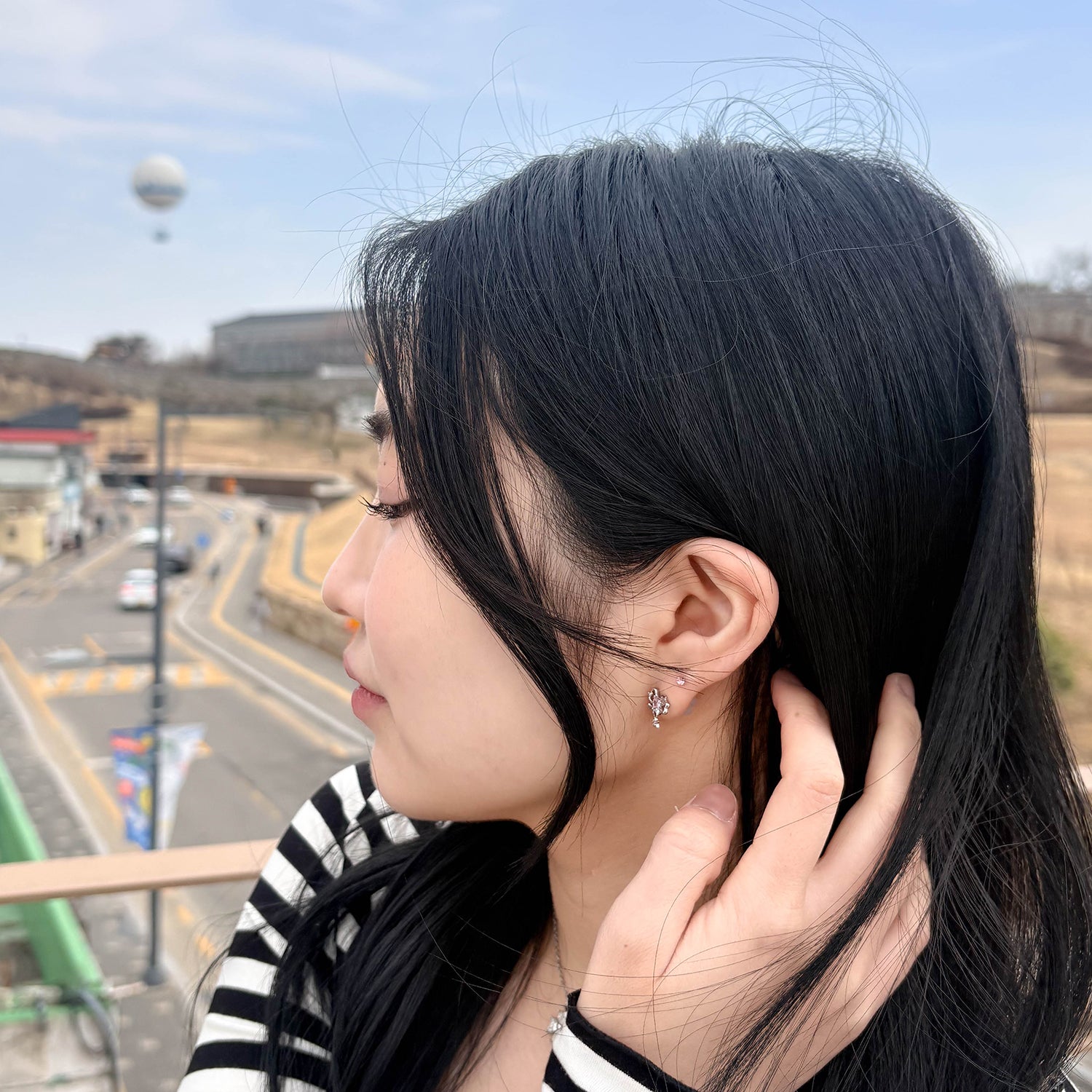 theminis スプリング 07 ピアス 6個セットパープルピンクカラー
