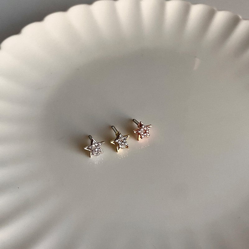 theminis スター 真鍮 キュービックジルコニア ピアス 軟骨ピアス mp 002