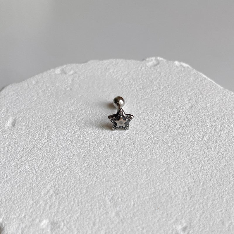theminis スター 真鍮 キュービックジルコニア ピアス 軟骨ピアス b3 075