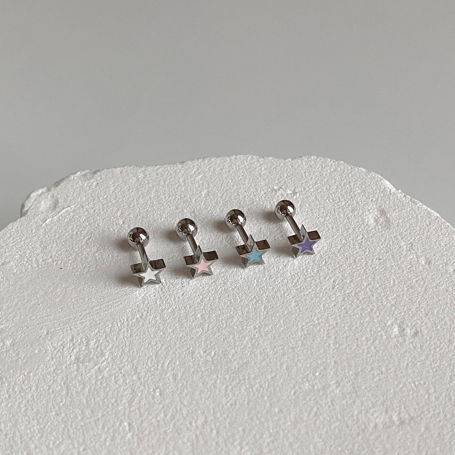 theminis スター サージカルステンレス ピアス 金属アレルギー対応 b3 036 