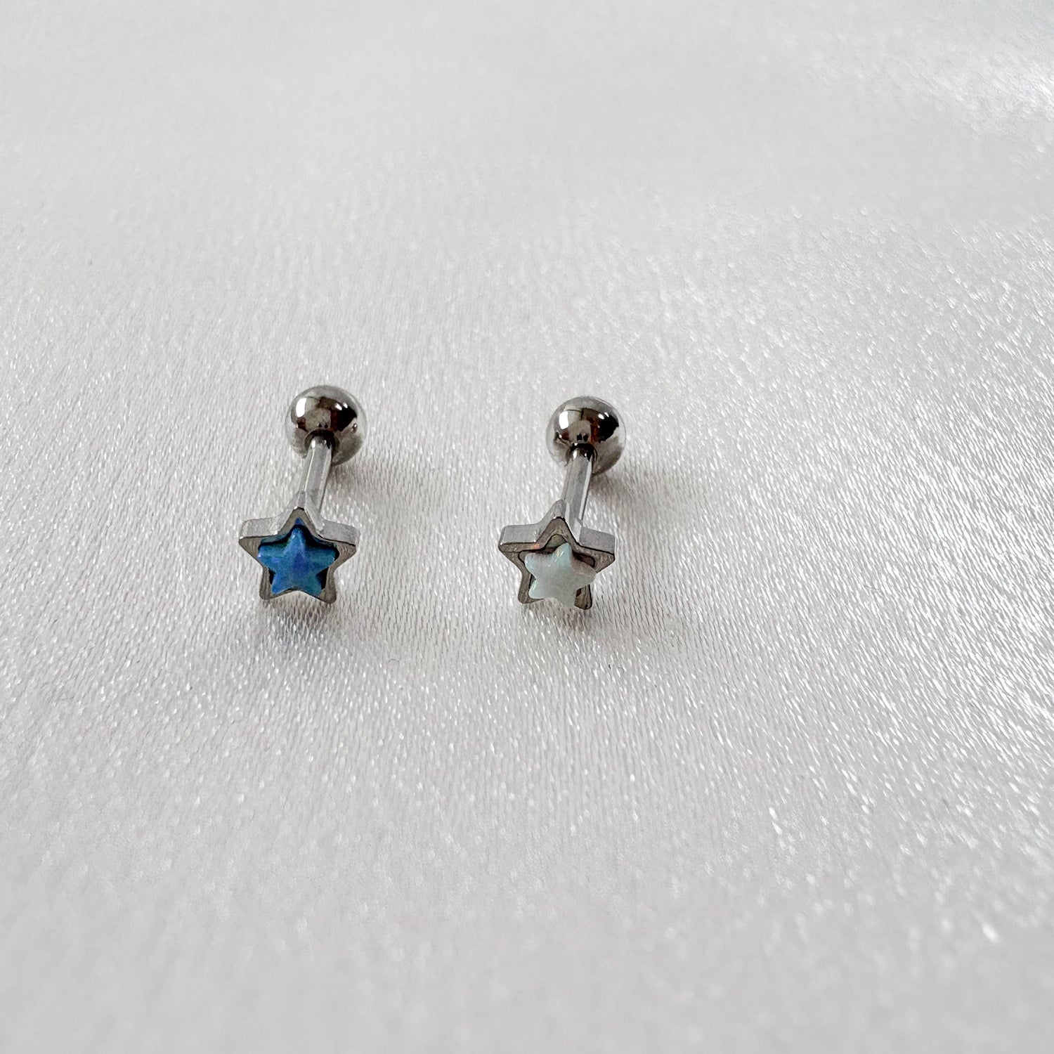 theminis スターオパール サージカルステンレス ピアス 金属アレルギー対応 b3 087