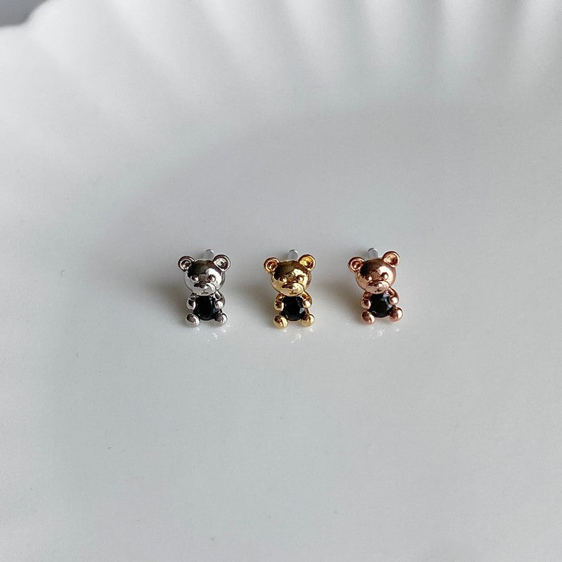 theminis テディ 真鍮 キュービックジルコニア ピアス ボデイピアス a10 044